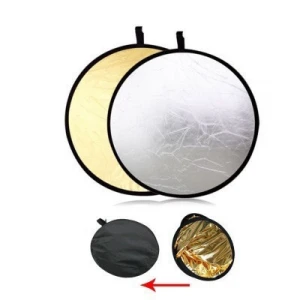 80cm 2 in 1 Folding flexible panel photo background gold and silver reflector
