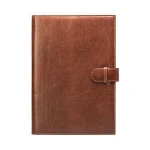 A4 Leather Document Case Ideal Accessory Brown Business Meeting Folder