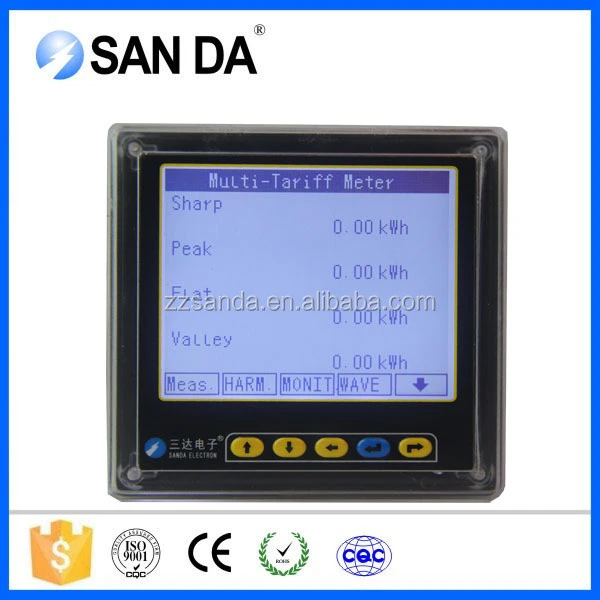 AC/DC Multiple Tariff Power Energy Meter, Power Energy Analyzer, Multifunction Power Meter with Modbus