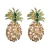 Import Acrylic Diamond Full  Earrings Female Black Pineapple Summer Cool Tropical Fruit Wind Earrings from China