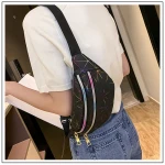 Adjustable Party pu Waist Bag Sparkly Rave Hip Pouch Shoulder Bags Sequins Fanny Pack Disco Bum Bag