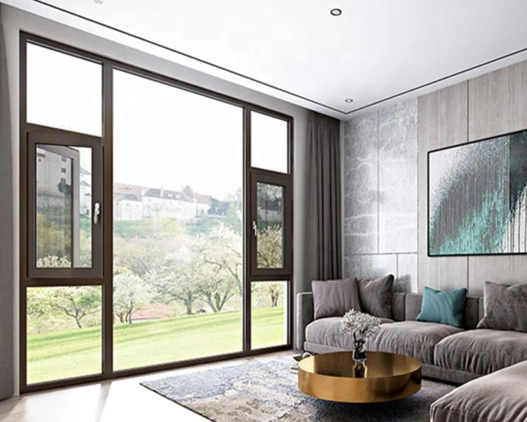 Aluminium Tempered Glass 2021 New Thermal Break Residential Casement Swing Awning Window Double Glazed Window