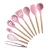 Import Amazon Best Seller Wood Handle Pink Color Silicone Kitchen Utensils Set Kitchen Tools Kitchenware Cooking Utensils Set of 9 from China