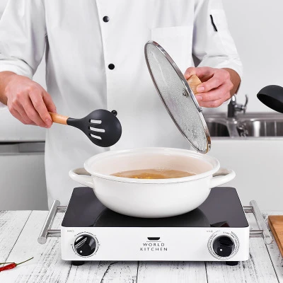 Amazon hot selling tools kitchen cookware set silicone spoon set kitchen