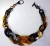 Import Amber honey color buffalo horn necklace Natural horn necklace from India