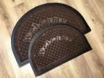 Anti slip outdoor custom embossed welcome logo entrance rubber  floor mat