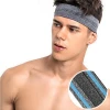 Anti-Slip Women Men Breathable Fitness Yoga Reflective Hair Band Sport Headband Elastic Sweatband
