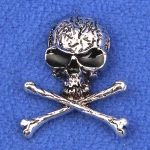 Antique Gold Silver Chic Unisex Rhinestone Retro Broach Cross Skull Brooch Pin