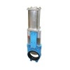 Api 4 inch 100mm cast steel pneumatic operated soft seal knife gate valve