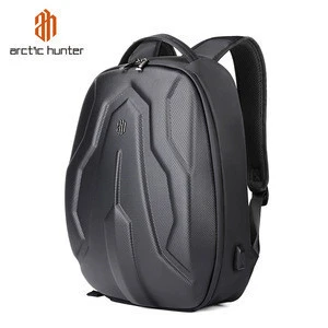 [Arctic hunter] New 2020 Anti-theft USB  Waterproof Hard Shell  Laptop Backpack  Motorcycle Men Bags Motor Bike Back Packs