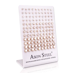 Asonsteel Wholesale Stainless Steel Stud Earrings Display Cards Earring