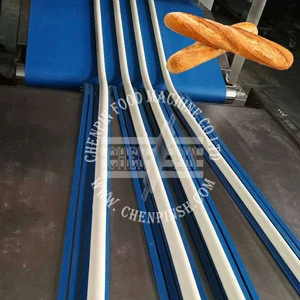 Automatic baguette pizza cutting making machine full production line for french loaf long bread food bakery industries