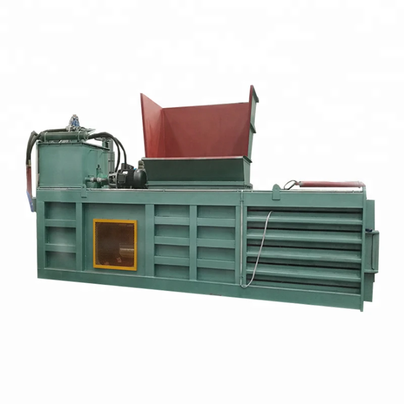 Automatic Horizontal hydraulic baler / cardboard baling press machine for old clothes with  CE certification