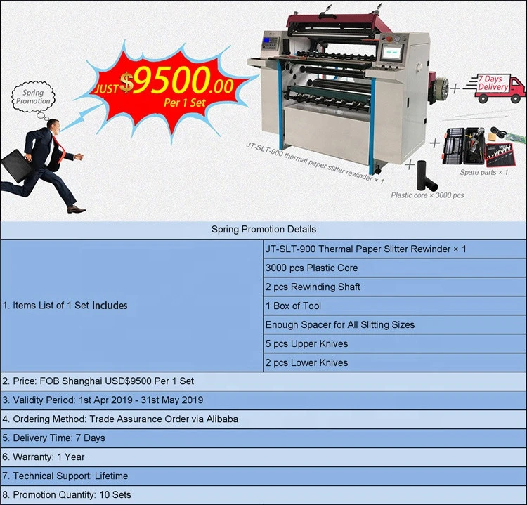 Automatic Thermal POS Paper Roll Slitter Cutter Blade Machine