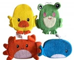 Baby Bath Mitt washcloths with cute animal densigns /Baby washcloths set /bat mitt