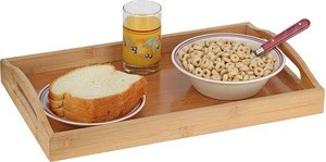 Bamboo Serving Tray Wooden Tray With Handles