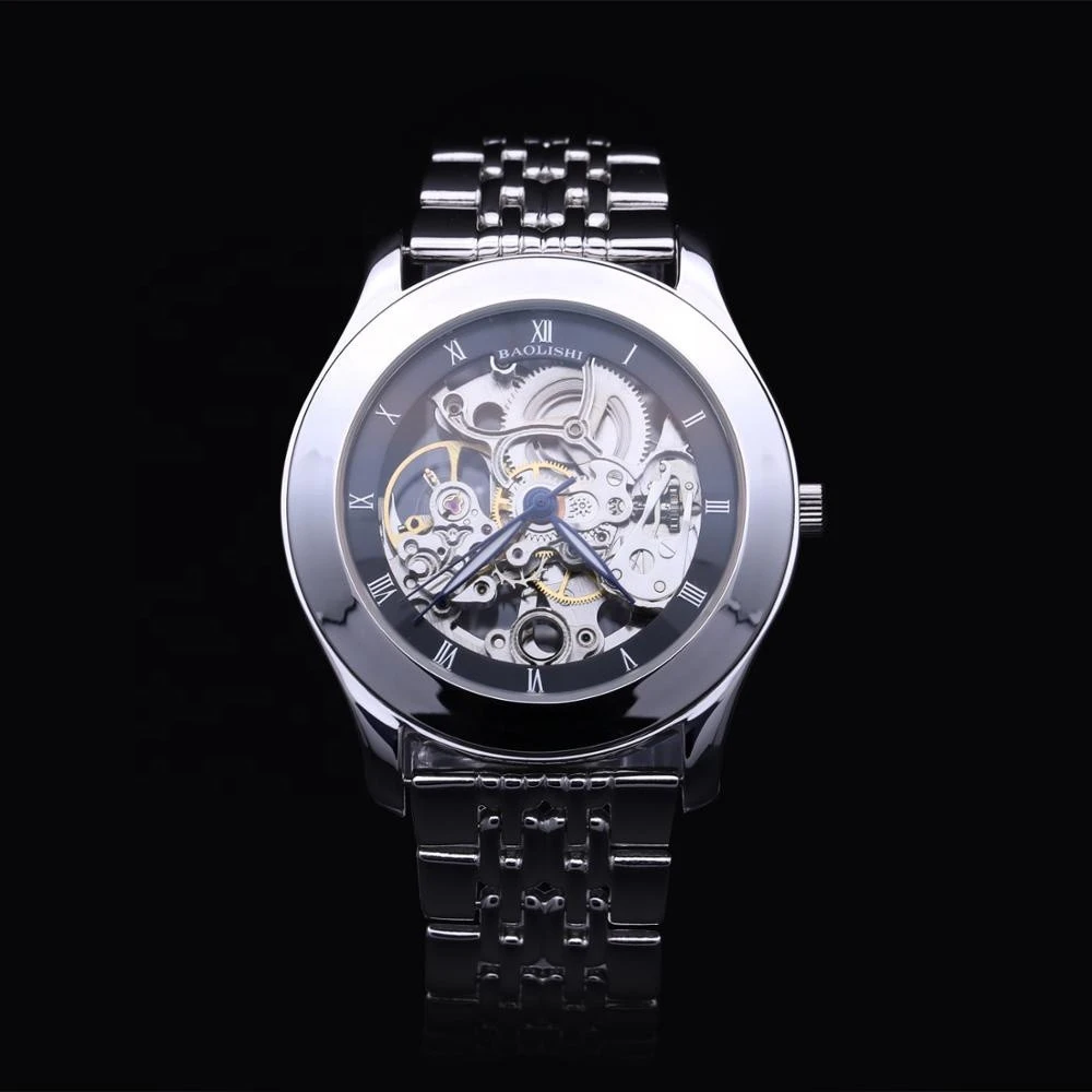 BAOLISHI wholesale OEM 925 silver mechanical watch,watches for men