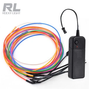 Best price EL/Neon Cold light Decor Flexible waterproof RGB colors EL wire led rope light for Party Wedding