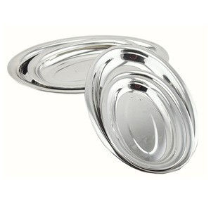 Best selling Oval Style Stainless Steel Food tray Plate/Egg Tray /stainless steel oval dishes plates for restaurant