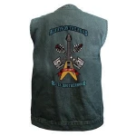 best stylish men's new arrivals denim vest high quality jeans fabric rock-star style wholesale price blue vest waistcoat