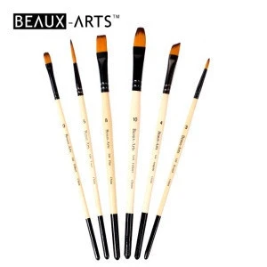 Bicolor Synthetic Hair Art Brush Set for Acrylic, Watercolor, Tempera, Face and Nail Painting