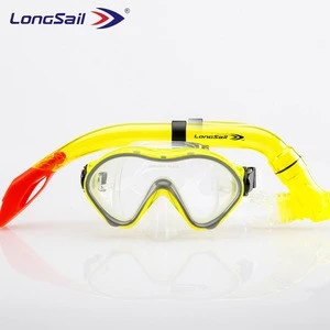 Big frame new anti-fog waterproof tempered glasses snorkel diving mask silicone