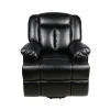 Black Color Air Leather Reclining Lift Chair, Stand Up Assist Recliner Chair