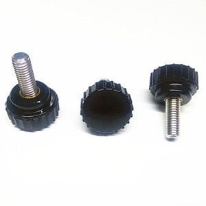 Black Color Plastic Handle Knurling Head thumb Screw for ajustmentheight