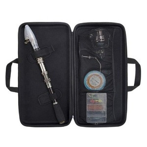 Black Durable Nylon + EVA Fishing Rod Case Fishing Carrier Bag With Handle