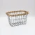 Import Black iron decorative small metal wire bamboo handle storage baskets from China