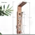 Import Black Rose Gold LED Shower Panel Six Functions Shower Column Rain Waterfall Shower Massage Spa Jets Tub With Bidet Bath Taps from China