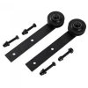 Black sliding top roller used for barn door hardware system
