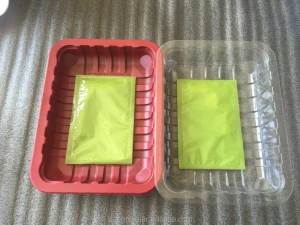 Blister Process Type Plastic EVOH Box Tray with Under Pad use in fresh meat packaging