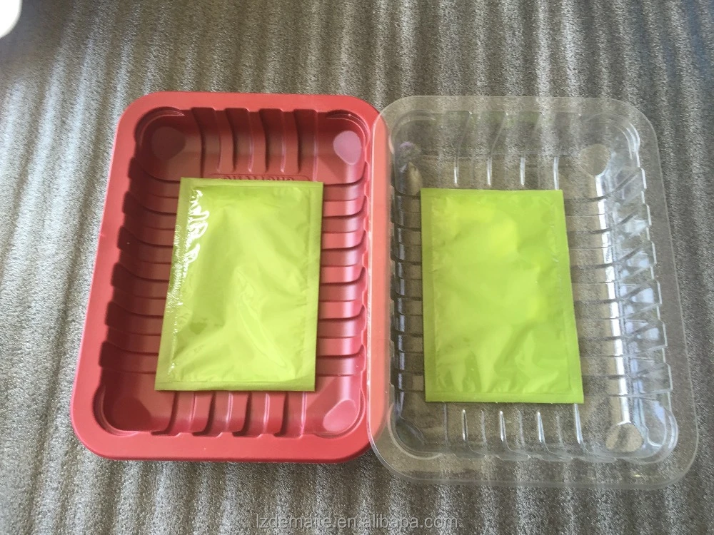 Blister Process Type Plastic EVOH Box Tray with Under Pad use in fresh meat packaging