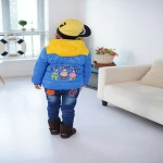 Boys Winter Hoody Printing Jackets Coats In Stocks