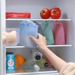 BPA Free Reusable Silicone Food Storage Bags for Home Organization