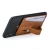 Brown crazy horse leather 3M sticker mobile phone stand card holder