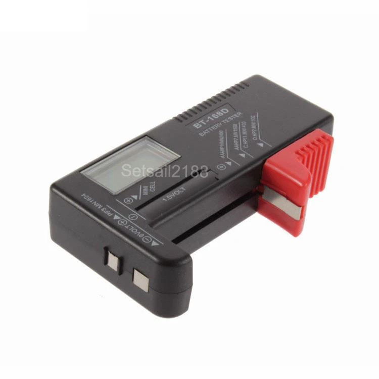 BT-168D BT168D Digital Battery Tester indicator Checker for 1.5V 9V AA AAA Cell battery