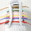 Candy colors flat 8mm width 100-180cm Colorful print shoe laces 2 colors mix flat fashion shoelaces for sneakers