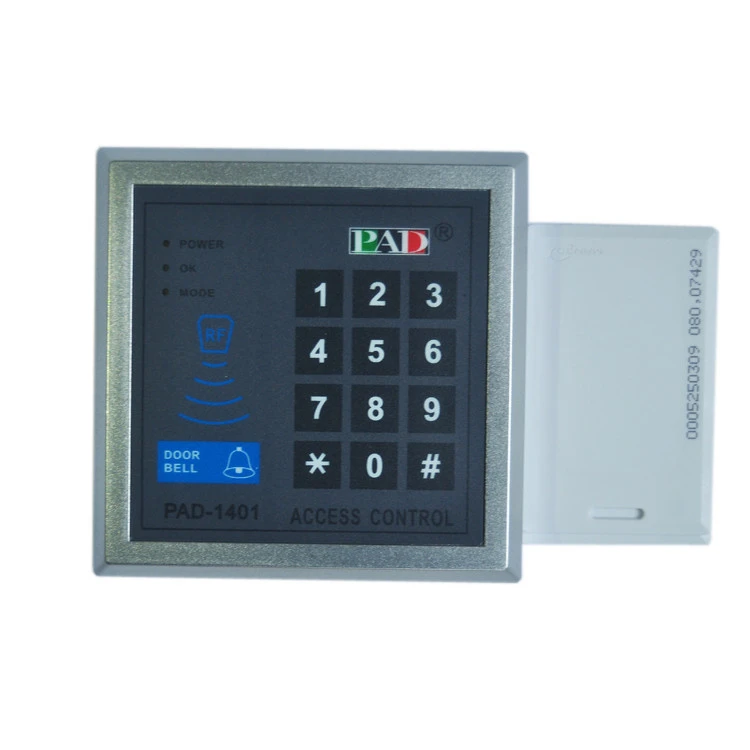 Card reader access control keypad for automatic door