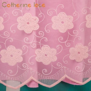 Catherine Hot Selling Chinese Style Sheer Embroidery Curtain Lace With Valance