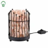 CE Passed E12/E14 Bulb Metal Basket Pink Brick Himalayan Salt Lamp