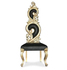 Cheap antique furniture royal throne high back chairs for wedding