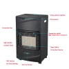 Cheap price 3 Burner Portable Cabinet LPG indoor natural Gas Room Heater
