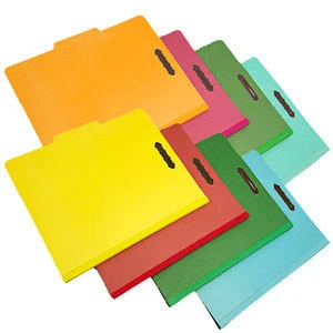 Cheaper A3/A5 Size Customized Brown Kraft Paper Cardboard Presentation Folder With Fastener For Office Supplies