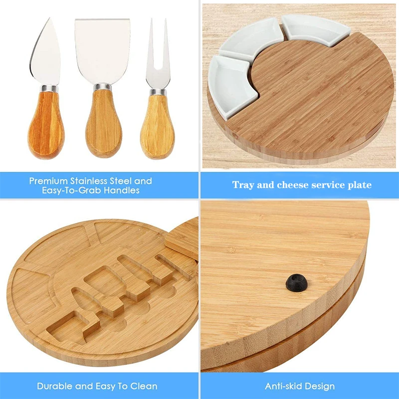 Cheese Cutting Board Set - Charcuterie Board Set and Cheese Serving Platter