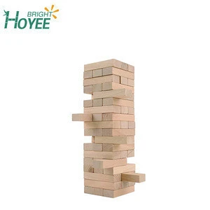 Children educational math toys tumbling tower games wooden building blocks