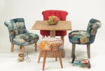 Children's room furniture button design kids chair/children armless fabric chair(F094-M)