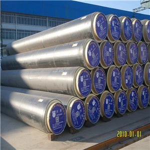 chilled water cooling system use pre insulated pipe with pu foam filled and pe jacket pipe size DN80