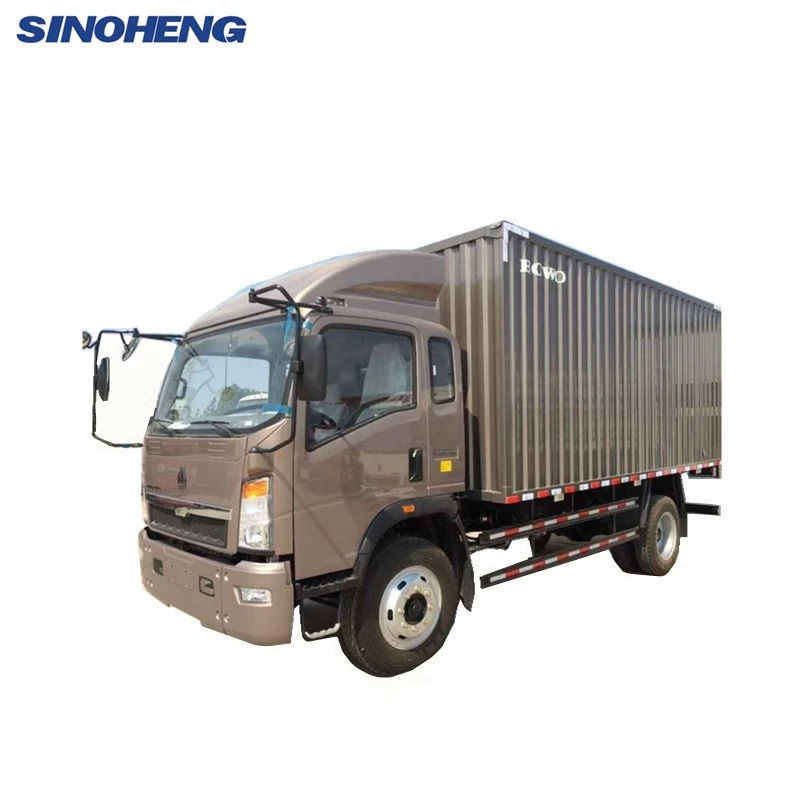 China brand sinotruk howo truck small van cargo trucks for sale
